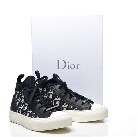 walk'n'dior high-top sneaker in dior oblique technical knit|dior vibe sneakers.